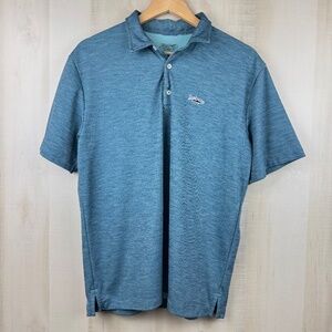 Patagonia Men’s Short Sleeve Sunshade Performance Polo Blue Green Tarpon Medium